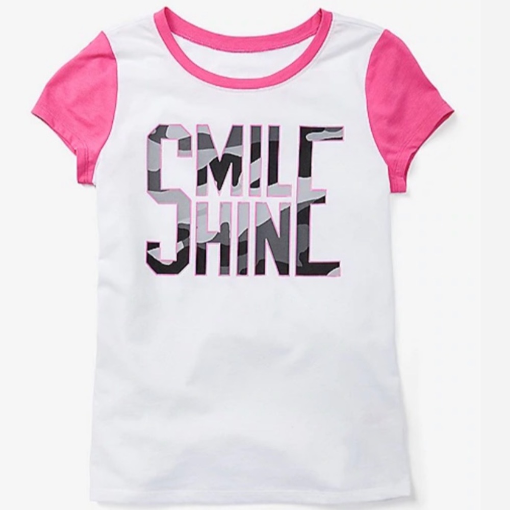 🆕Justice Girl’s SMILE SHINE Ringer Tee - Picture 5 of 9